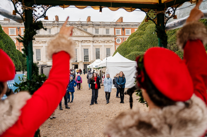Live entertainment at Hampton Court Palace Festive Fayre