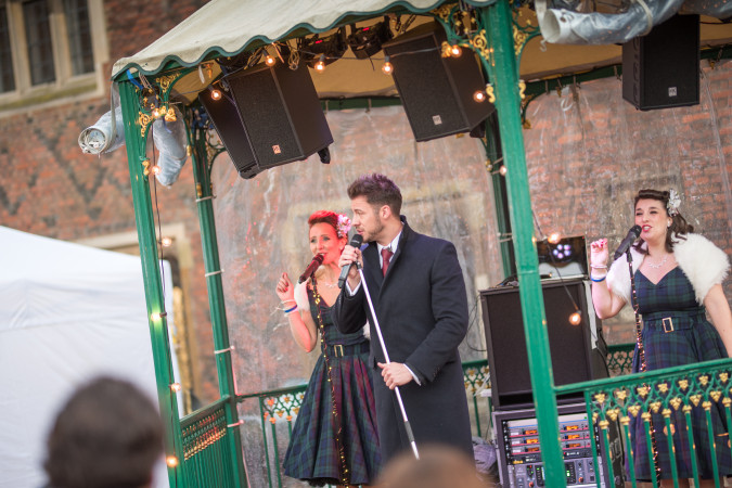 Adam Rhys performing live at Hampton Court Palace Festive Fayre