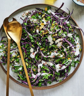 Pistachio, fennel & red cabbage slaw  picture